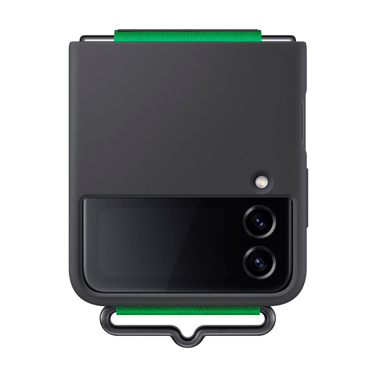 Samsung Cover Silicón Negro con correa para Samsung Galaxy Z Flip 4 — Imagen 1 de 4
