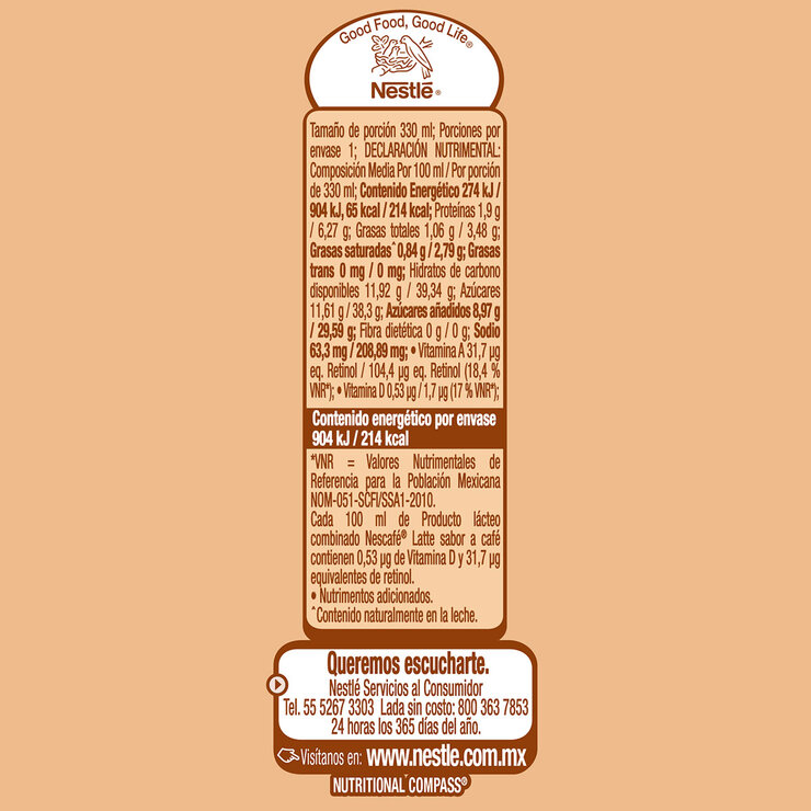 Nescafé Bebida Latte 12 pzas de 330 ml  — Imagen 3 de 4