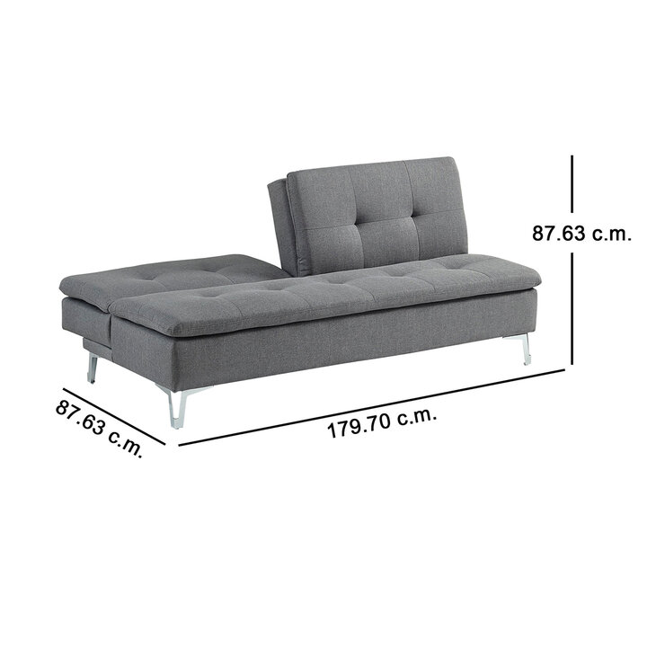 Homelegance, Jena, Sofá cama tela color Gris — Imagen 3 de 3