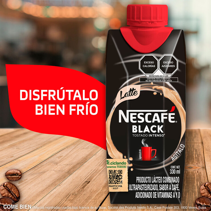 Nescafé Bebida Black Latte 12 pzas de 330 ml — Imagen 4 de 4