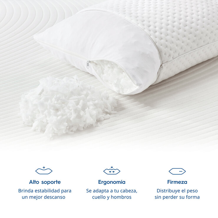 Almohada Luuna Ajustable de Memory Foam Triturado, Tamaño Regular — Imagen 3 de 4