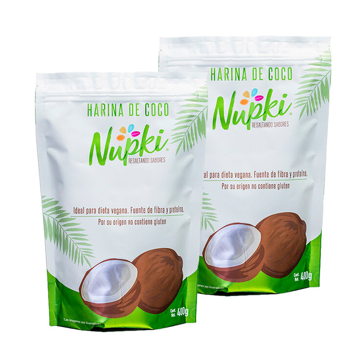 Nupki Harina de Coco 2 pzas de 400 g — Imagen 1 de 3