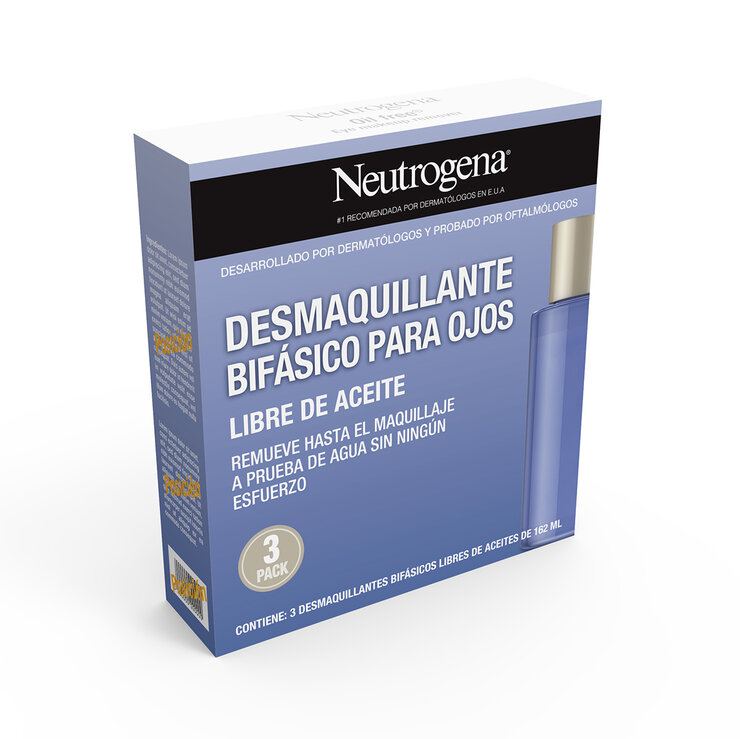 Neutrogena Desmaquillante Bifásico de ojos 3 pzas de 162 ml — Imagen 3 de 3