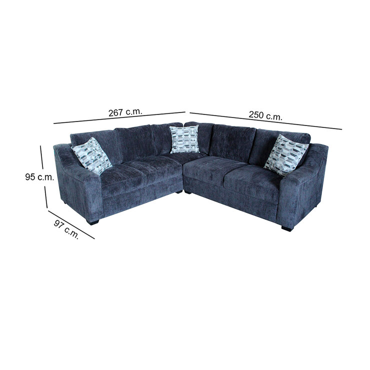 Montbrook Home, Selene, Sala Seccional, Color Gris — Imagen 4 de 4