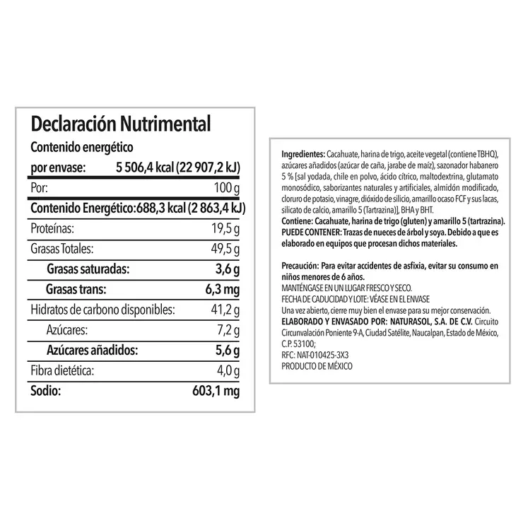 Nature Sun Cacahuate Habanero 800 g — Imagen 3 de 4