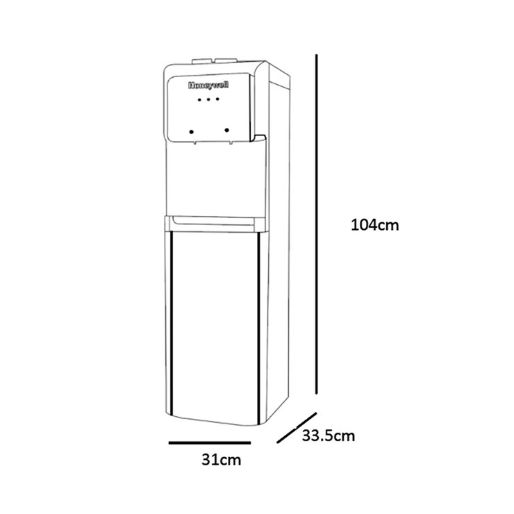 Honeywell Dispensador de Agua Caliente y Fría por Compresor Carga Oculta — Imagen 2 de 3