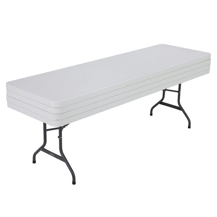 Lifetime Mesas Plegables 2.44m Color Blanco 21 Piezas con Carro Transportador — Imagen 2 de 4