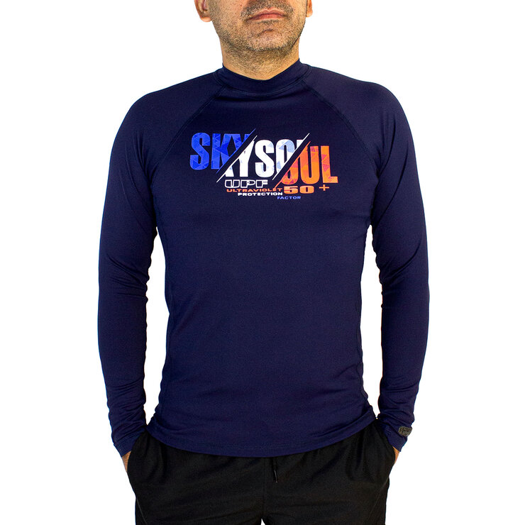 Skysoul, Playera Cuello Redondo Manga Larga, con Protección Solar 50+, para Caballero, Varios Modelos y Tallas — Imagen 1 de 2