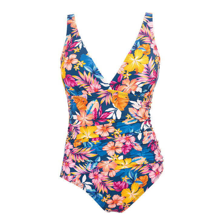 Alas de Sal, Traje de Baño una Pieza, para Dama, Impreso con Flores Pequeñas, Varias Tallas — Imagen 1 de 2
