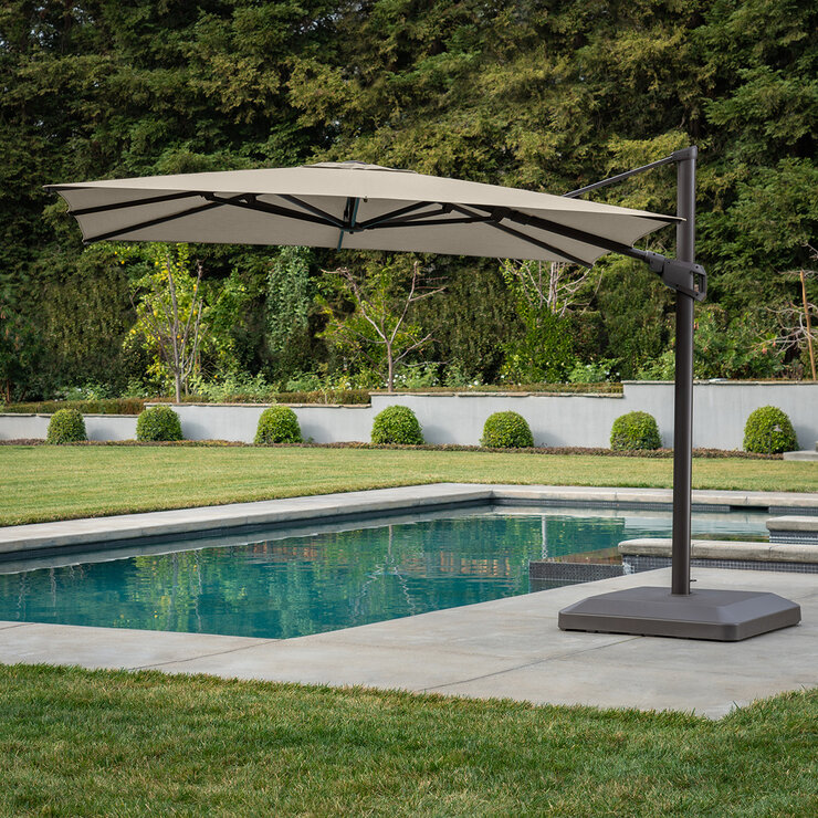 Sunvilla, Sombrilla Cuadrada con Poste Lateral de 3 m x 3 m — Imagen 2 de 4