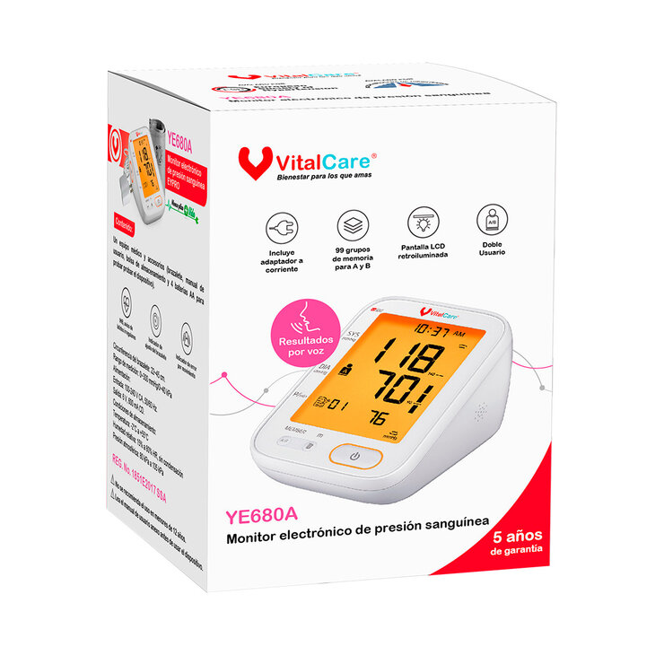 VitalCare Baumanómetro Electrónico de Presión Sanguínea YE680 — Imagen 1 de 3