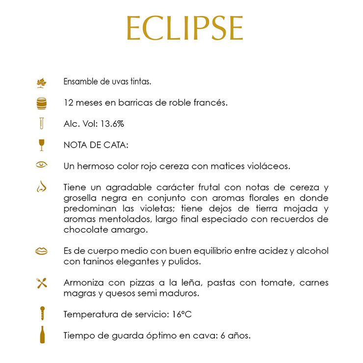 Vino Tinto Eclipse 750ml — Imagen 4 de 4