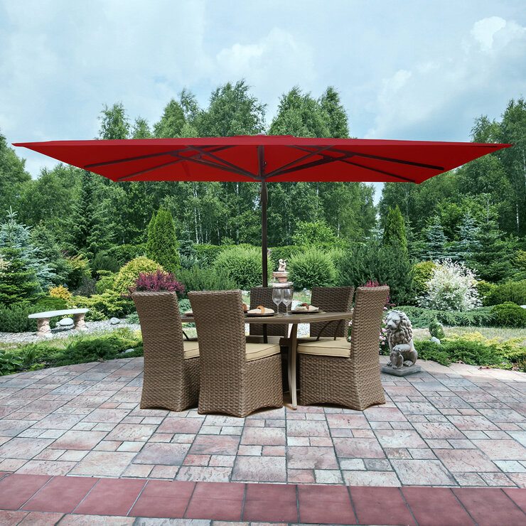 Seasons Sentry Sombrilla para Jardín de 3.05 m x 3.98 m con Poste Lateral — Imagen 1 de 4
