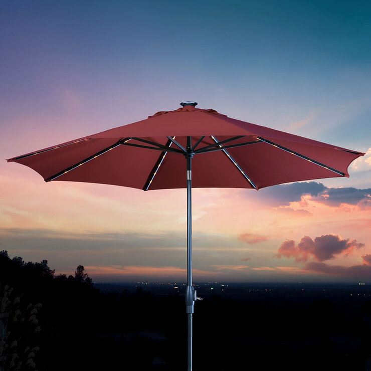 Sunvilla, Sombrilla de Mercado LED de Inclinación Automática de 3M — Imagen 2 de 4