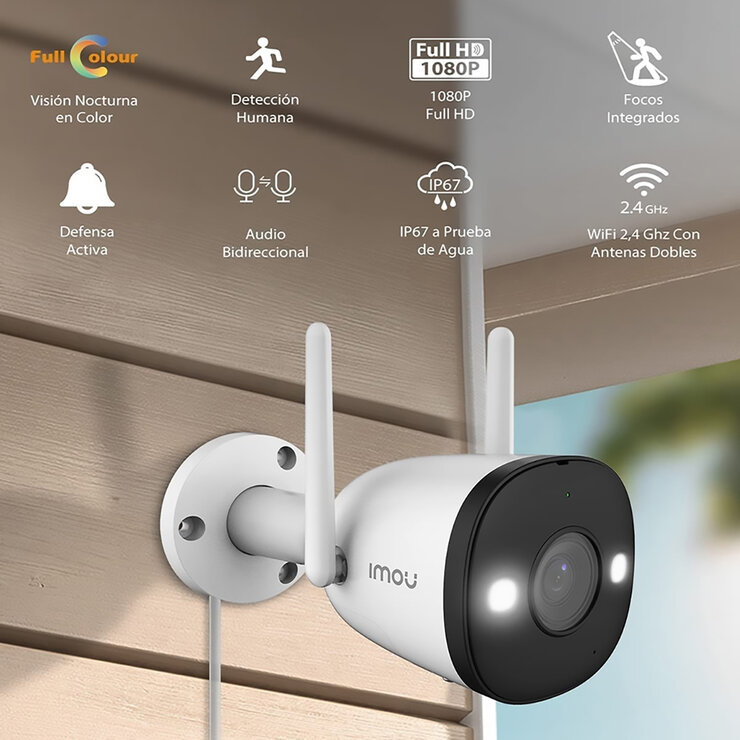 IMOU, Cámara de Seguridad Bullet 2 con Wifi — Imagen 3 de 4