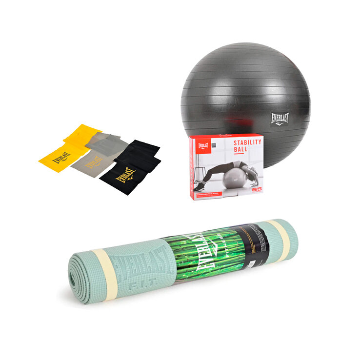 Everlast Fitness  3 Bandas de Resistencia, 1 Pelota de 65cm, 1 Tapete de 6mm — Imagen 1 de 4