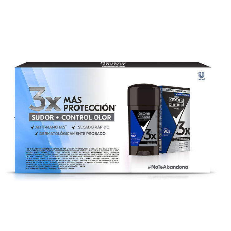 Rexona Clinical Antitranspirante para hombre 4 pzas de 58 gr  — Imagen 3 de 3