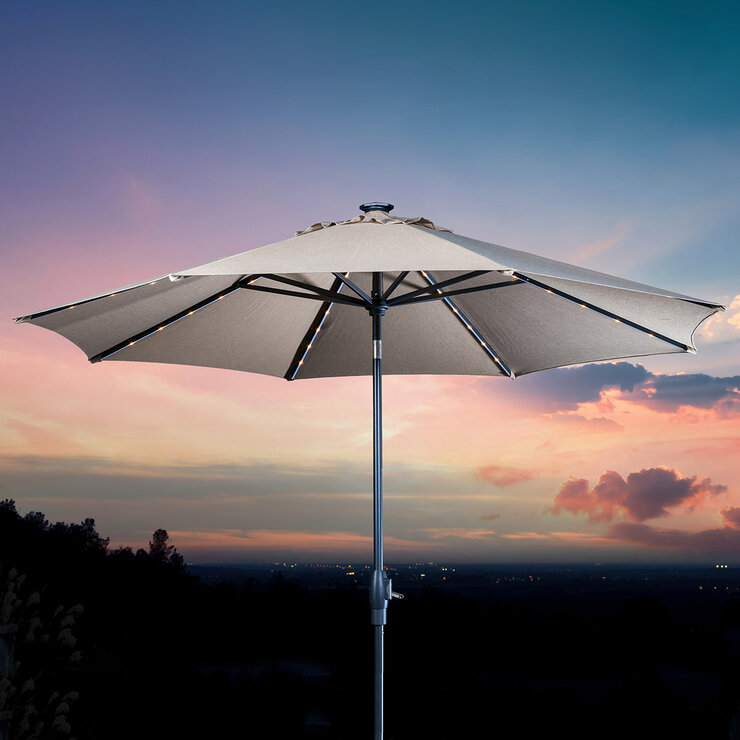 Sunvilla, Sombrilla de Mercado LED de Inclinación Automática de 3M — Imagen 2 de 4