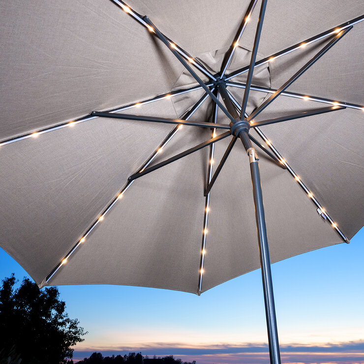 Sunvilla, Sombrilla de Mercado LED de Inclinación Automática de 3M — Imagen 3 de 4