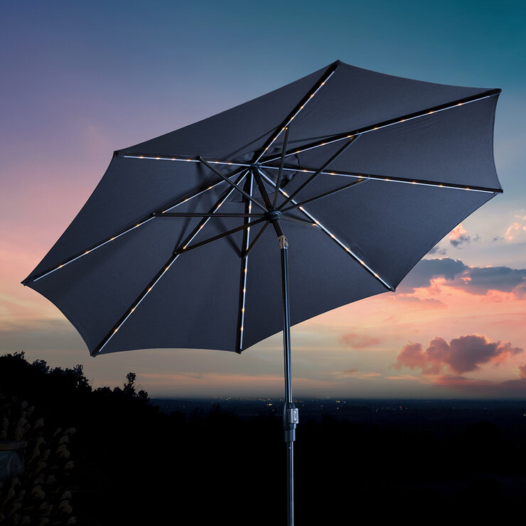 Sunvilla, Sombrilla de Mercado LED de Inclinación Automática de 3M — Imagen 1 de 4