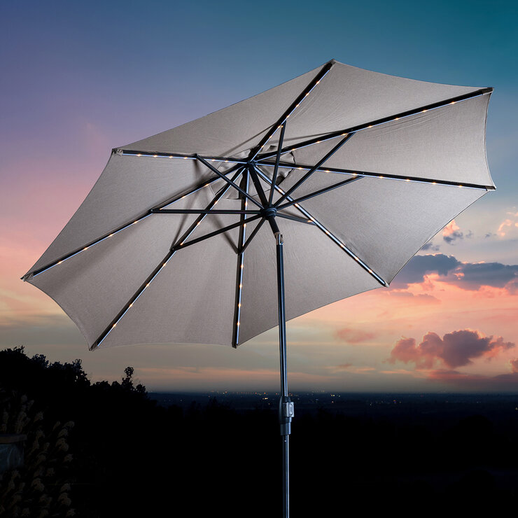 Sunvilla, Sombrilla de Mercado LED de Inclinación Automática de 3M — Imagen 1 de 4