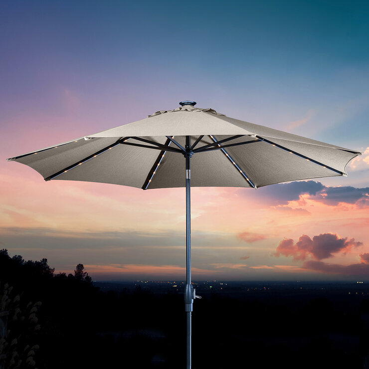 Sunvilla, Sombrilla de Mercado LED de Inclinación Automática de 3M — Imagen 3 de 4
