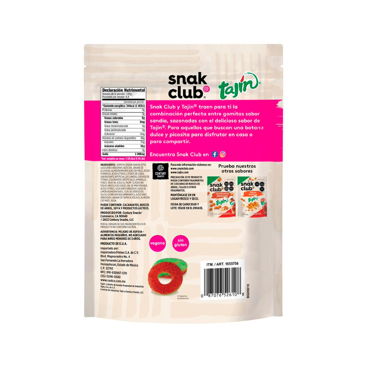 Snak Club Gomitas Sabor Sandía con Tajín 680 g — Imagen 2 de 2