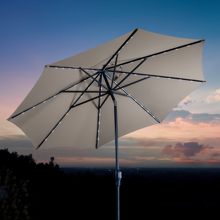Sunvilla, Sombrilla de Mercado LED de Inclinación Automática de 3M — Imagen 1 de 4