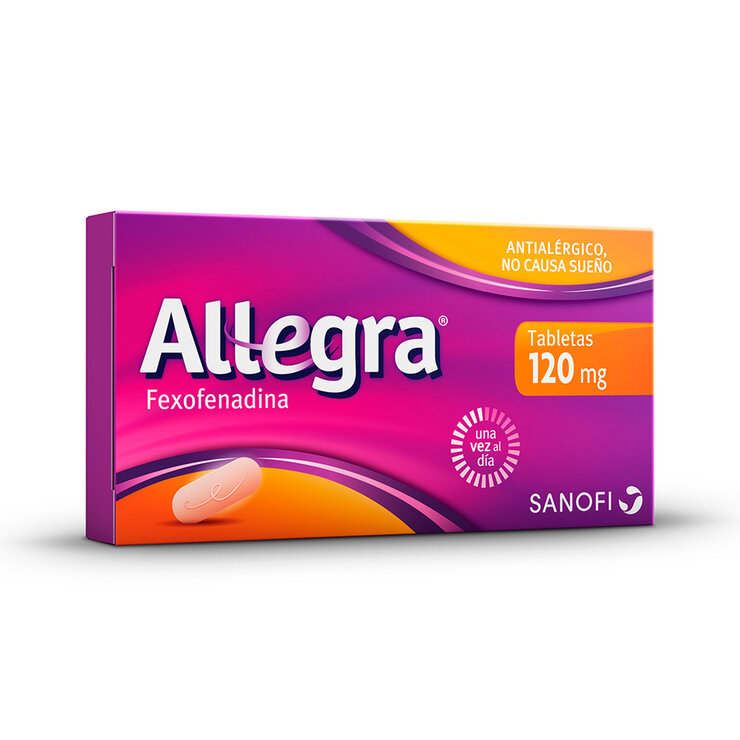 Allegra 120 mg  10 tabletas — Imagen 2 de 3