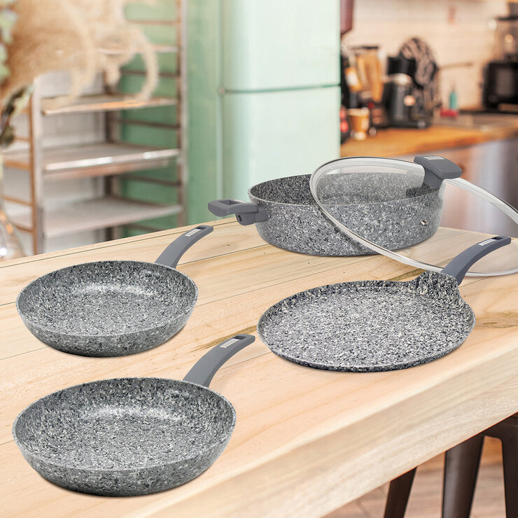 Westinghouse Batería de Cocina Gris Granito de 4 piezas — Imagen 1 de 4