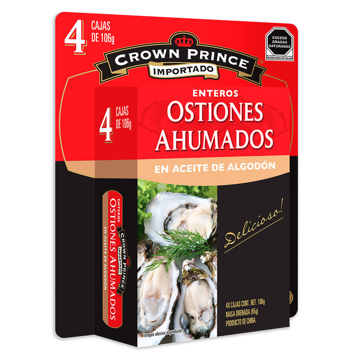 Crown Prince Ostiones Ahumados 4 piezas de 106 g — Imagen 4 de 4