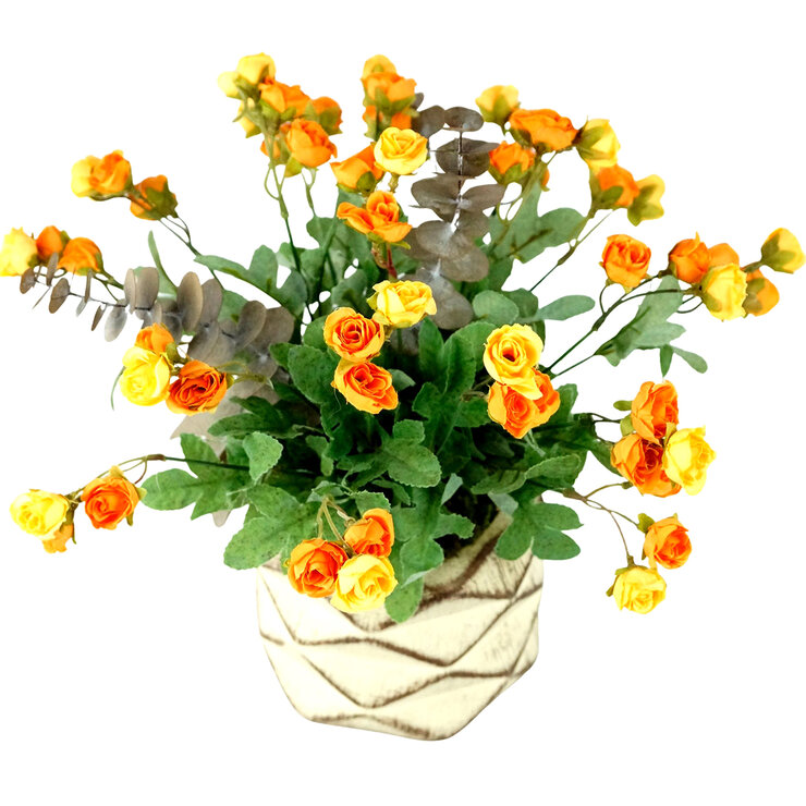 Zazh Arreglo Floral Artificial, en Tonos Naranjas, Diferentes Modelos — Imagen 1 de 2