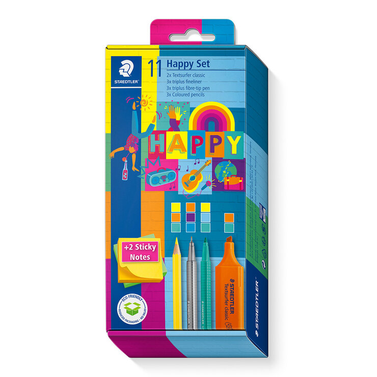Staedtler Happy Set con 11 Piezas y Notas Autoadheribles — Imagen 2 de 3