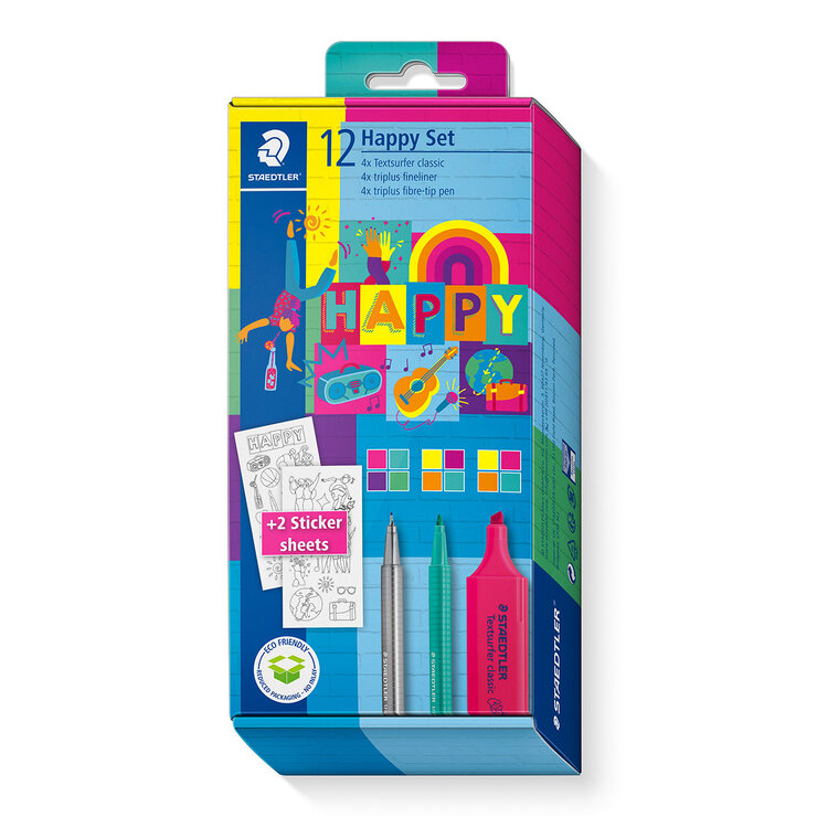 Staedtler Happy Set con 12 Piezas y Hojas para Colorear — Imagen 3 de 3
