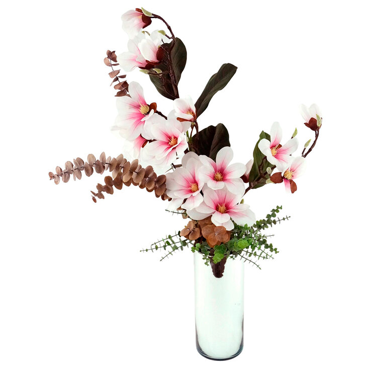 Zazh, Arreglo Floral Artificial, con Magnolias — Imagen 1 de 3