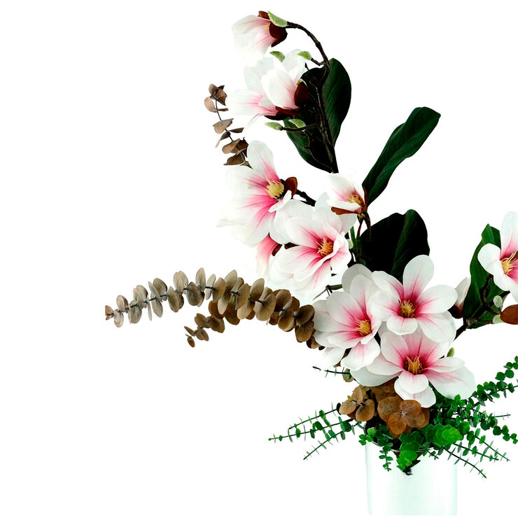 Zazh, Arreglo Floral Artificial, con Magnolias — Imagen 3 de 3