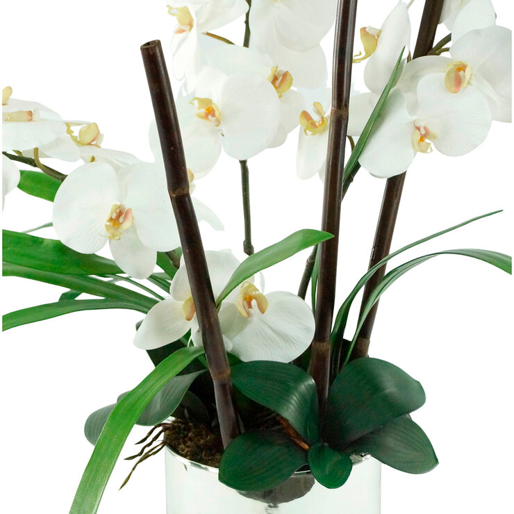 Zazh, Arreglo Floral Artificial con Orquideas Blancas — Imagen 2 de 3