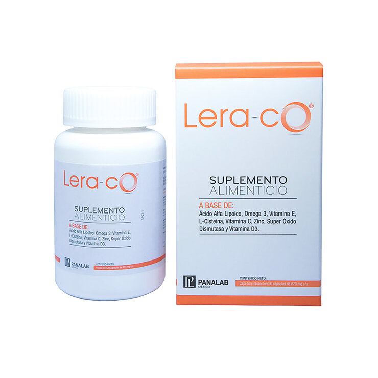 Lera-co Suplemento Alimenticio con Antioxidantes, Vitaminas, Minerales y Aminoácidos 30 cápsulas — Imagen 1 de 3