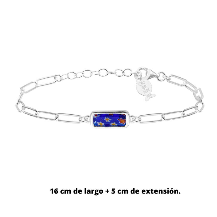 Clio Blue, Pulsera con Piedra de Murano — Imagen 3 de 3