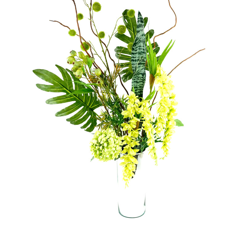 Zazh Arreglo Floral Artificial, Wisteria y/o Berries y/u Hortensia — Imagen 1 de 3