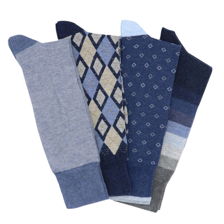 Lorenzo Uomo Calcetines de vestir para Caballero 4 Piezas Varios Colores Unitalla — Imagen 1 de 4