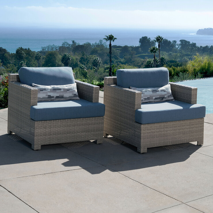 Abbyson, Sala para Jardin Belmont de 7 Piezas, Azul — Imagen 3 de 4