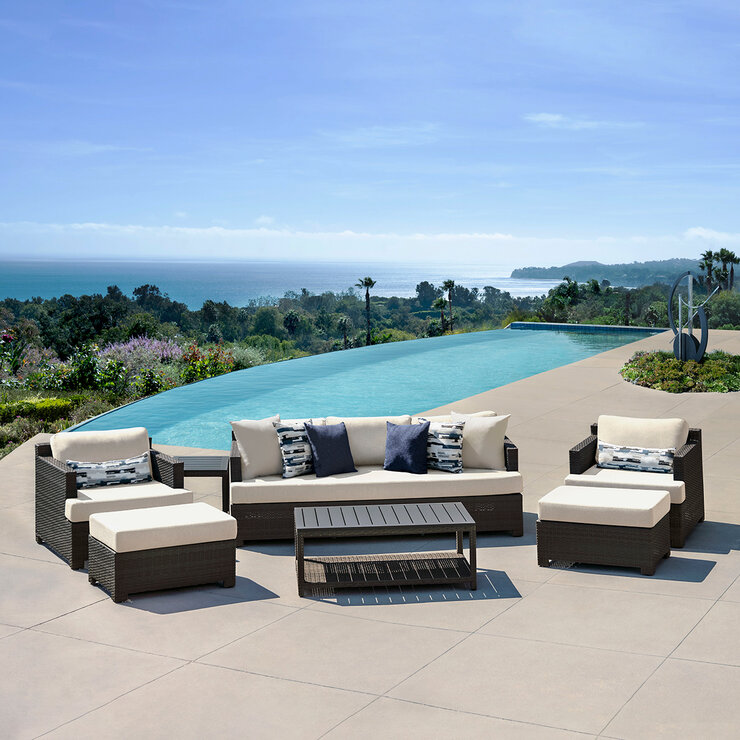 Abbyson, Sala para Jardin Belmont de 7 Piezas, Beige — Imagen 1 de 4