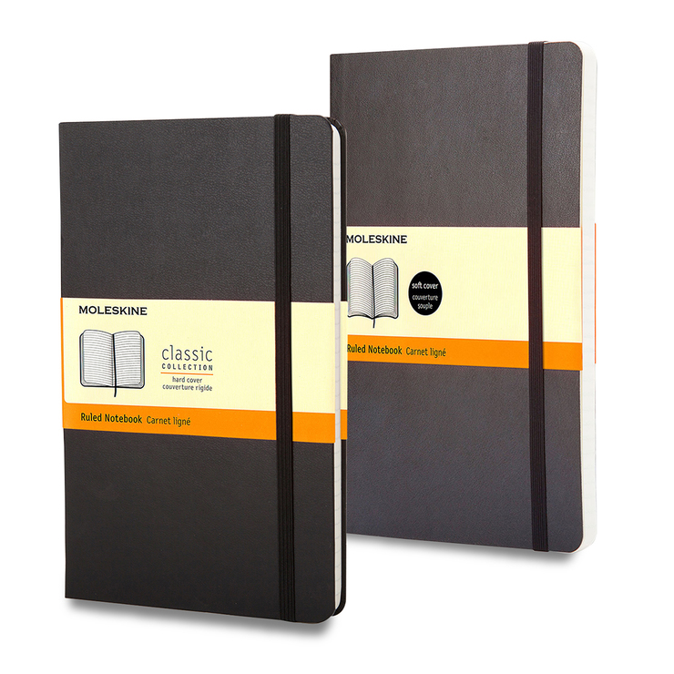 Moleskine libreta clásica bolsillo pasta dura  hoja raya y libreta clásica pasta suave hoja raya — Imagen 1 de 3