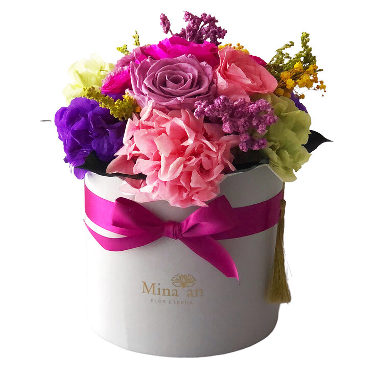 Mina'an Flor Eterna, Bouquet Con Flores Preservadas Modelo Primavera, Duración hasta 6 meses — Imagen 2 de 3