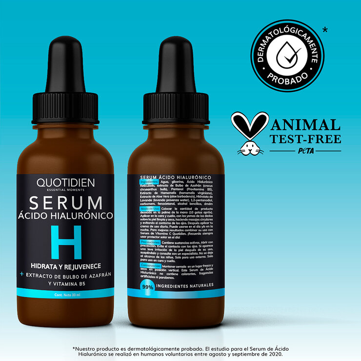 Quotidien Serum Facial con Ácido Hialurónico 30 ml — Imagen 3 de 4