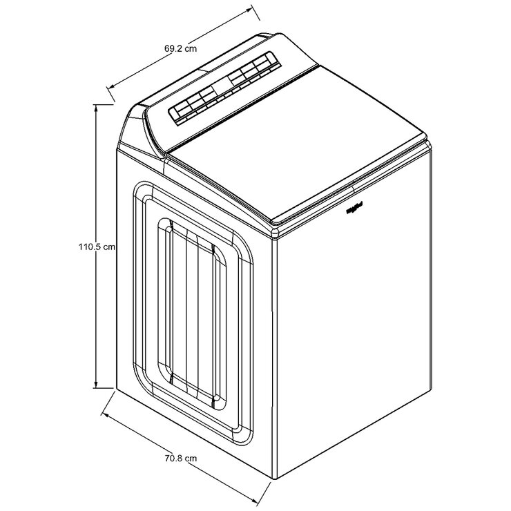 Whirlpool Lavadora carga superior 27Kg — Imagen 3 de 4