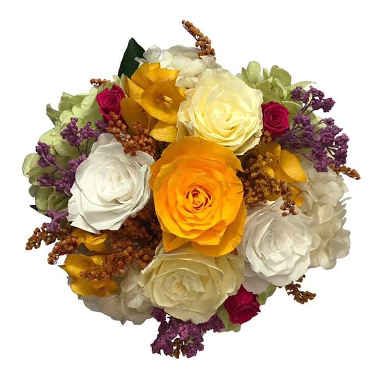 Mina'an Flor Eterna, Bouquet Con Flores Preservadas en Varios Colores y Caja Negra, Duración hasta 6 meses — Imagen 3 de 3