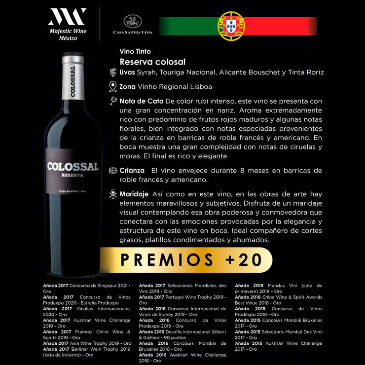 Vino Tinto Colossal Reserva 750ml — Imagen 3 de 4