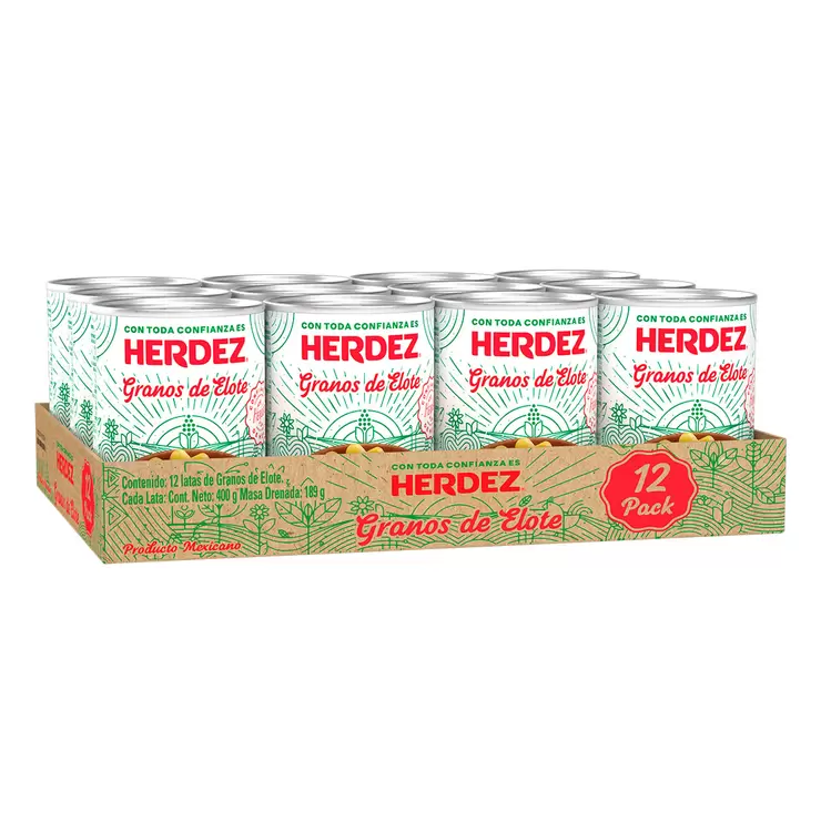 Herdez Granos de Elote 12 pzas de 400 g